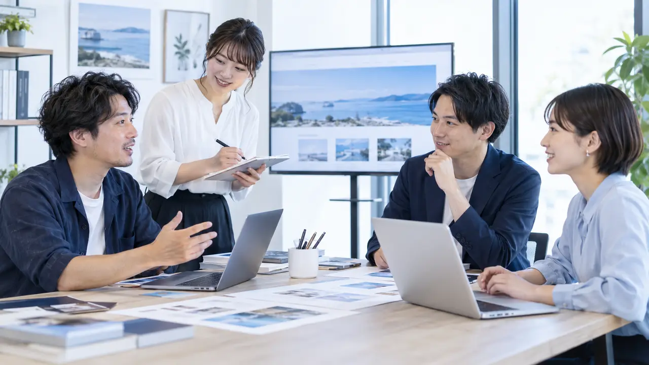 フリーランスとホームページ制作会社への依頼を比較する場面