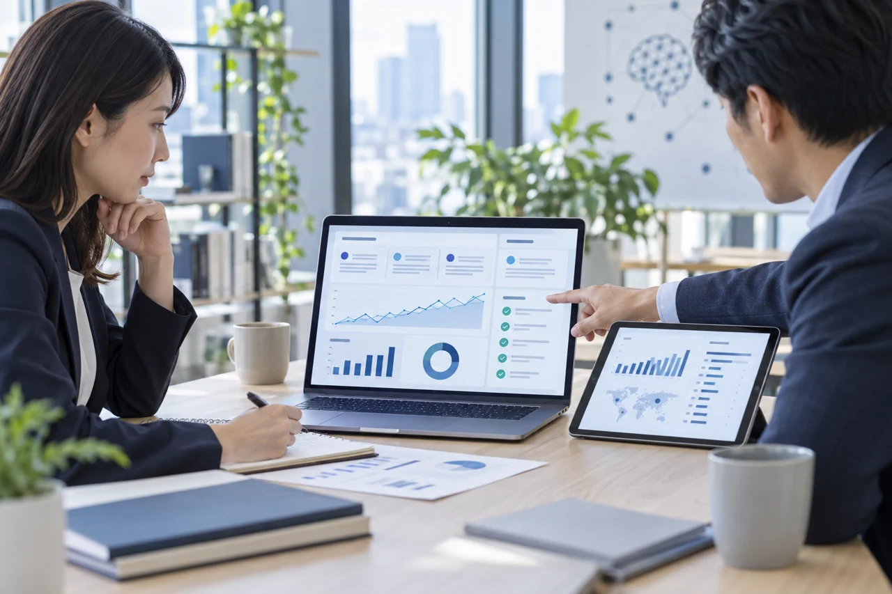 AI検索での引用やブランド表示を継続的に測定するイメージ