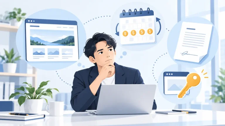 ホームページのサブスクの費用と契約条件を検討する事業者